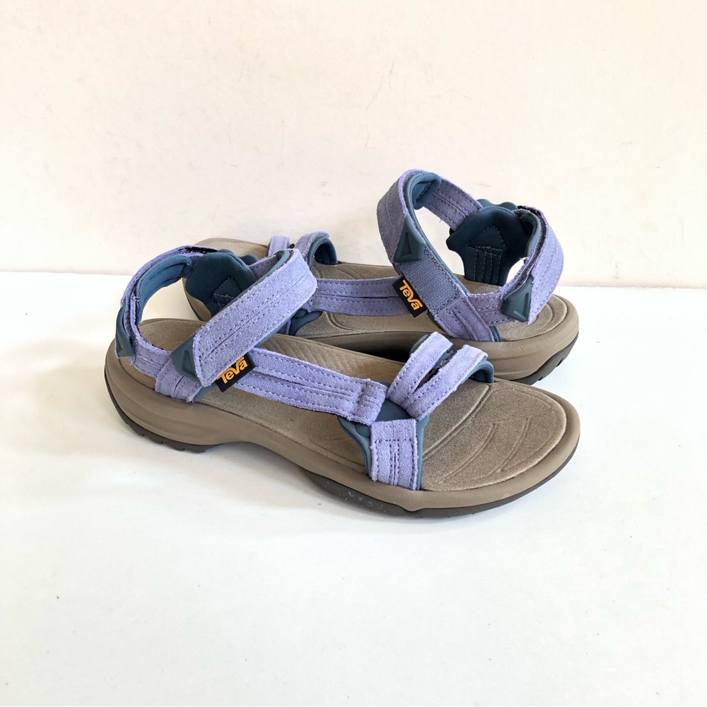 TEVA TERRA FI LITE PURPLE IMPRESSION LEATHER SANDALS US 7.5 / EU 38.5 / UK 5.5